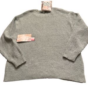 Maternity Essentials Gray Chunky Knit‎ Oversized Sweater Cozy Pullover Size M